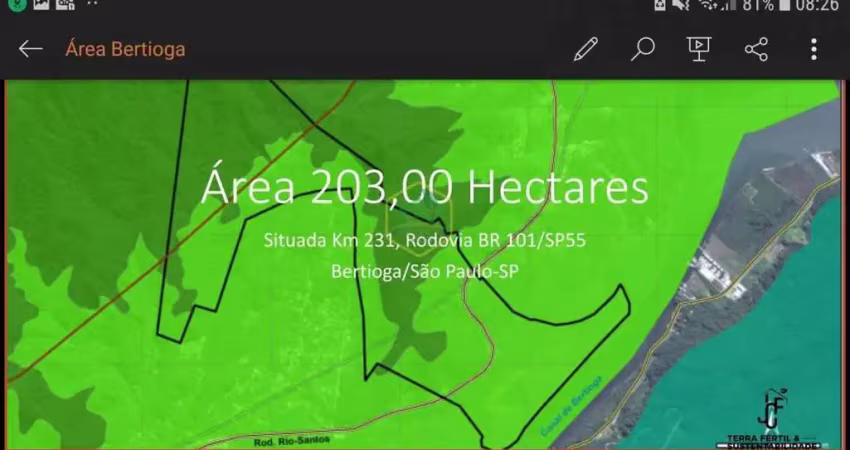 Área para incorporação para venda em bertioga, maitinga