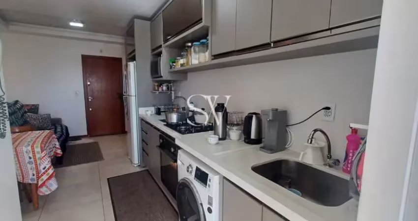 Apartamento a venda porteira fechada de 02 dormitórios com sacada churrasqueira e elevador no bairro aririú em palhoça-sc