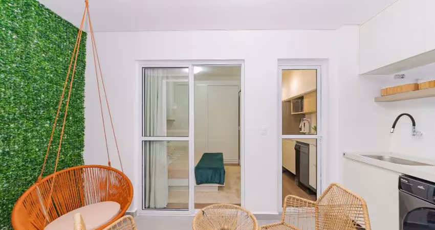Studio com sacada super ampla e linda vista - campanha promocional