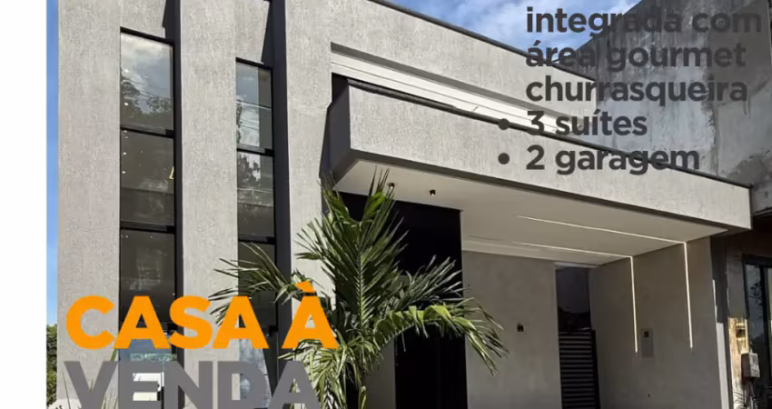 Casa térrea com 3 suítes condomínio vivendas das marinas
