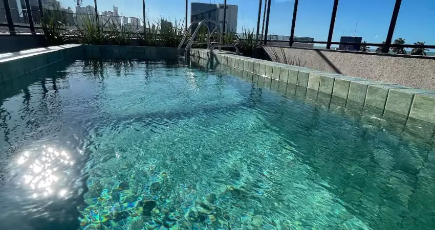 Flat mobiliado 21m² em cabo branco - joão pessoa - pb
