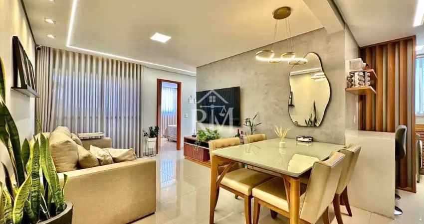 Apartamento 2 quartos c/ suíte, varanda e planejados, à venda no bairro rio branco - belo horizonte -mg