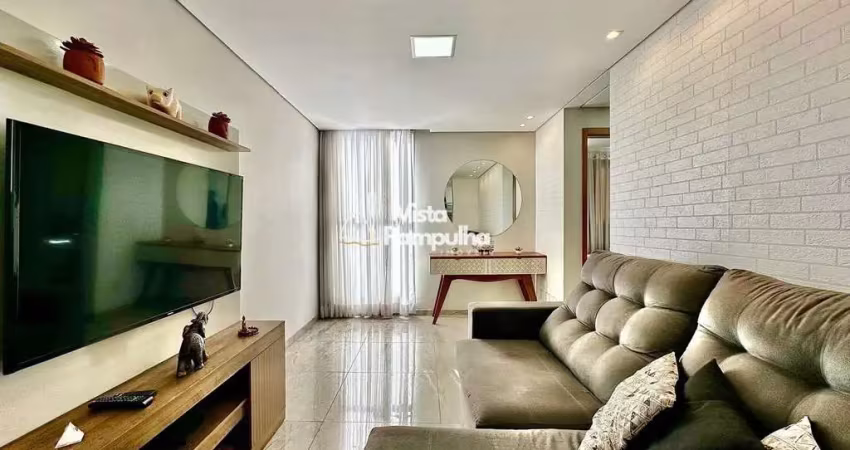 Apartamento 2 quartos, suíte, planejados e 2 vagas cobertas à venda - 50m² - bairro santa amélia | pampulha - belo horizonte