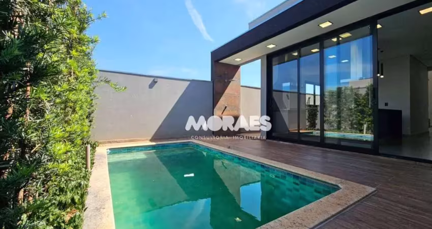 Casa térrea em condomínio fechado com 3 suítes para alugar, gourmet, piscina, 200 m² por r$ 6.500/mês - residencial villa de león i - piratininga/sp