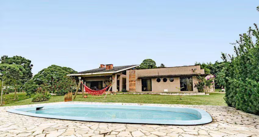 Chácara com 5 dormitórios à venda, 5000 m² por r$ 2.100.000,00 - águas claras - piraquara/pr