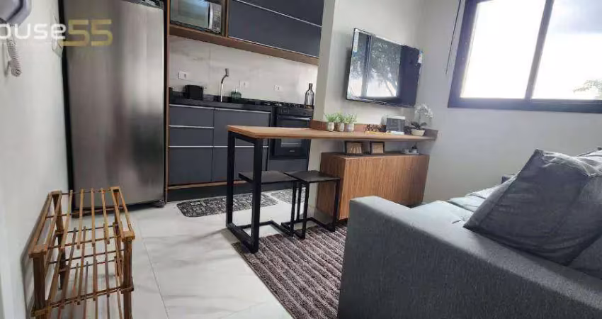 Apartamento com 1 dormitório para alugar, 34 m² por r$ 2.290,00/mês - capão raso - curitiba/pr