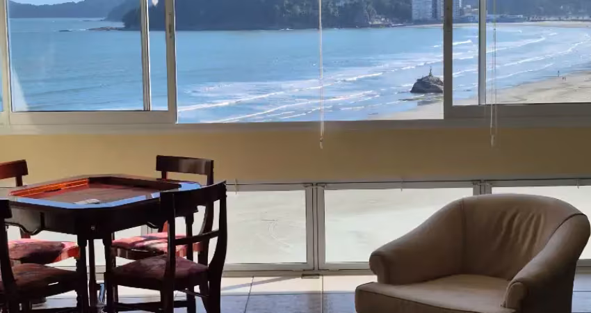Pé na areia! vista mar total! 175m² 3 dorms (1 suite) + depend. completa! 2 vagas