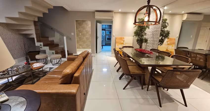 Porteira fechada! duplex! 185m² 4 dorms (3 suites) + dpend. completa! lazer com piscina! 2 vagas paralelas!