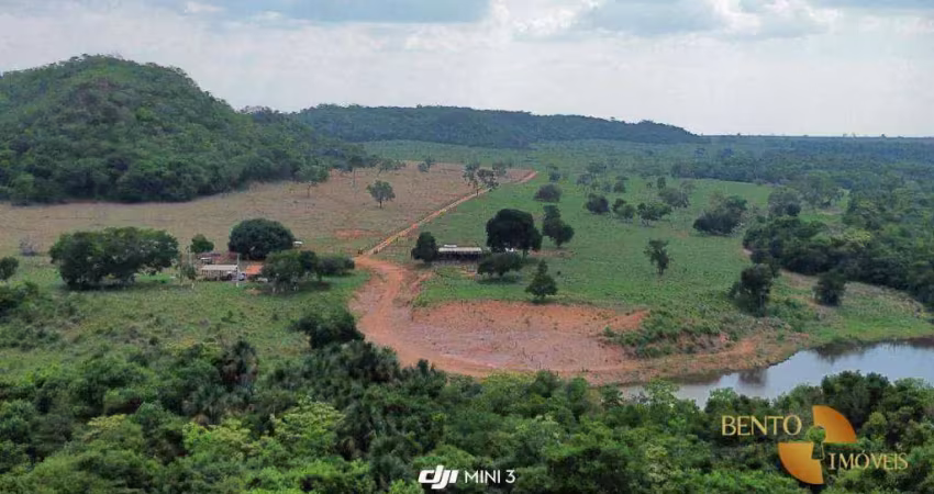 Fazenda à venda, 3600000 m² por r$ 9.000.000,00 - zona rural - poxoréu/mt