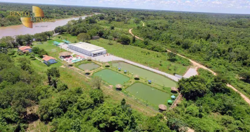Pousada com 12 dormitórios à venda, 12000 m² por r$ 4.000.000,00 - zona rural - barão de melgaço/mt
