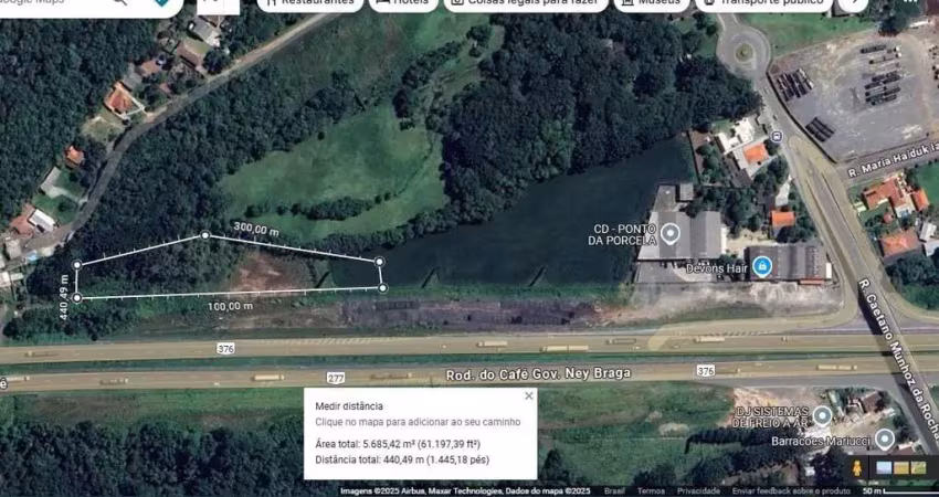 Terreno industrial para locação em campo largo, ouro verde