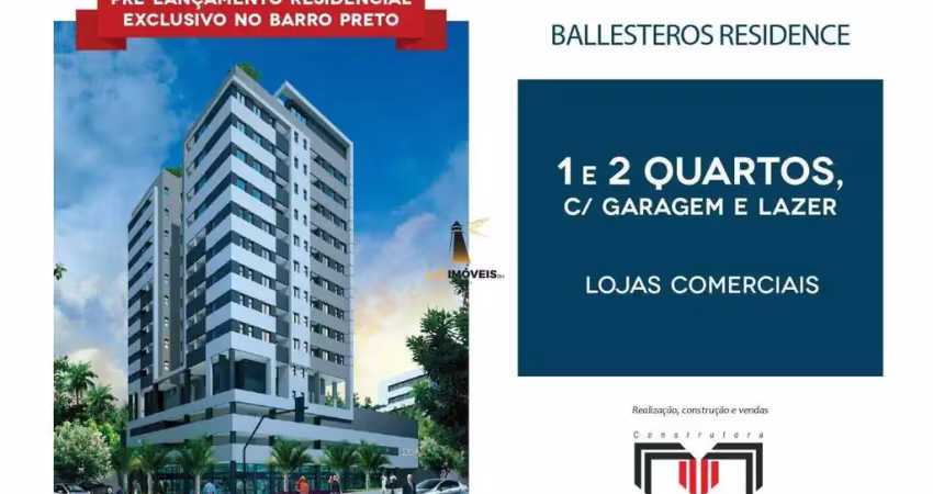 Apartamento à venda, 1 quarto, 1 suíte, 1 vaga, barro preto - belo horizonte/mg