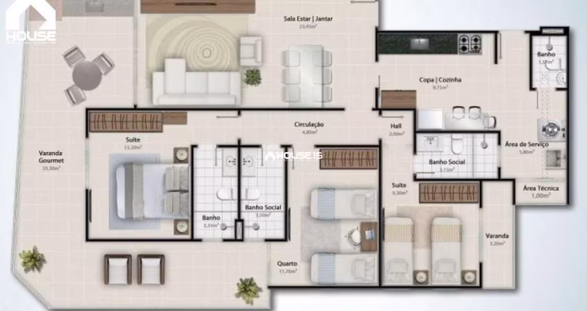 Apartamento com 3 quartos à venda na Rua Zuleima Fortes Farias, 61, São Judas Tadeu, Guarapari