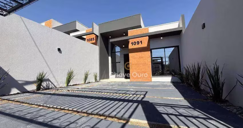 Casa com 3 dormitórios à venda, 76 m² por r$ 415.000,00 - jardim veredas - cascavel/pr