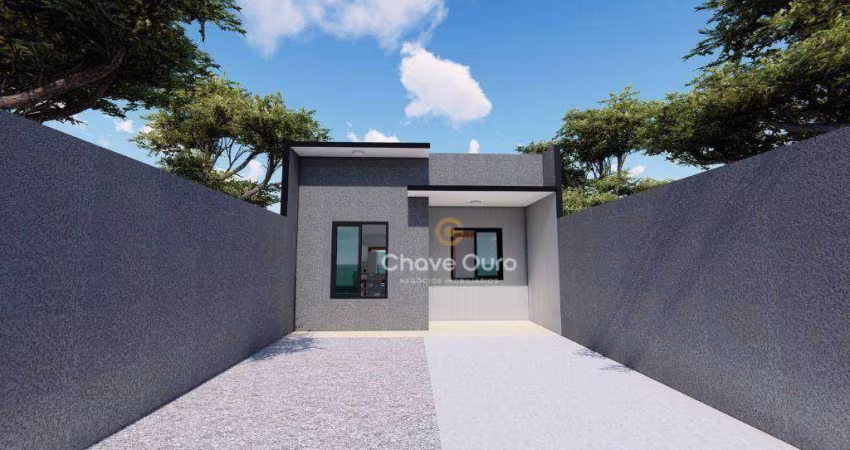 Casa com entrada parcelada - 2 dormitórios à venda, 50 m² por R$ 260.000 - Ecopark - Cascavel/PR