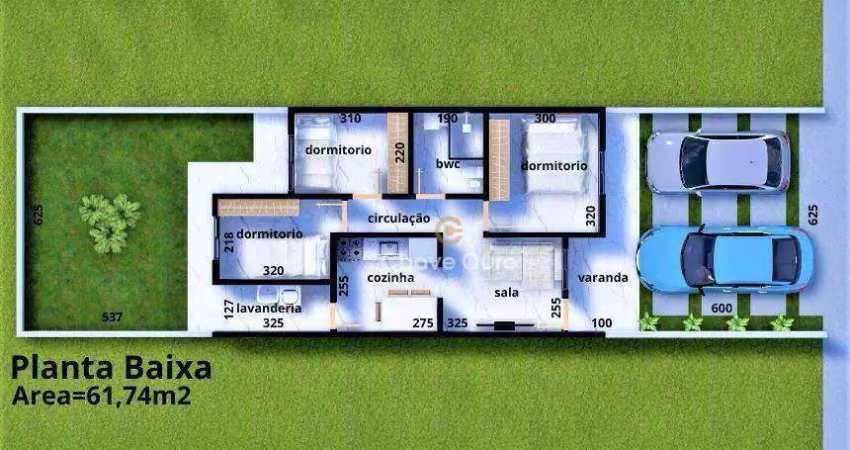 Casa com 3 dormitórios à venda, 61 m² por r$ 320.000,00 - floresta - cascavel/pr