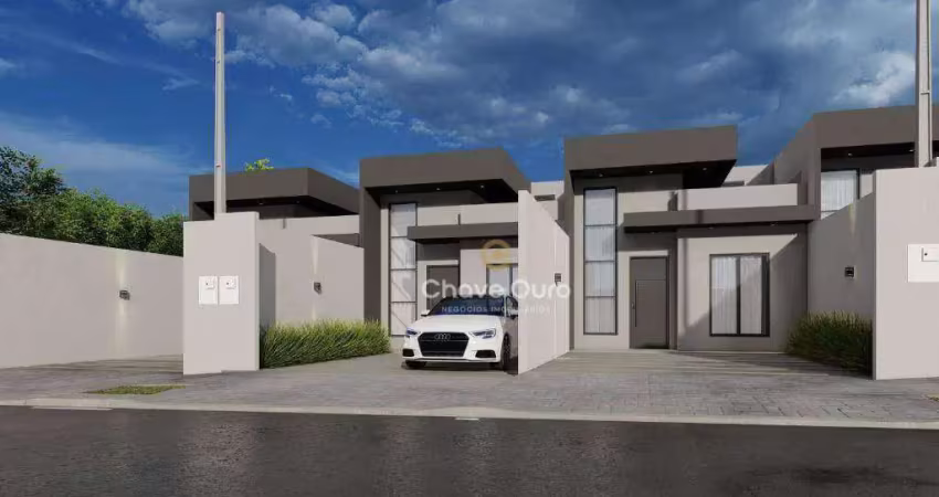 Casa com 2 dormitórios à venda, 69 m² por r$ 325.000 - lot. madrid - cascavel/pr