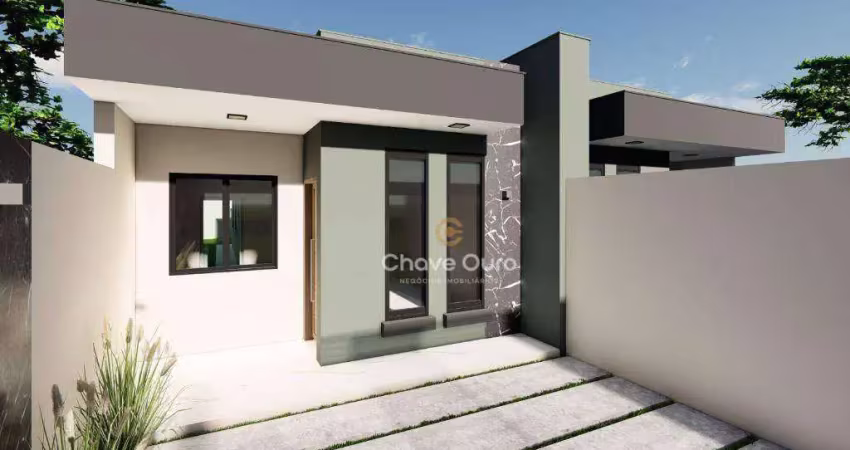 Casa com 3 dormitórios à venda, 62 m² por r$ 340.000,00 - periolo - cascavel/pr