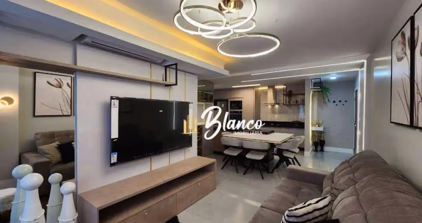 Apartamento quadra mar com 1 suíte + 2 demi-suítes à venda, 110 m² por r$ 1.990.000 - centro - balneário camboriú/sc