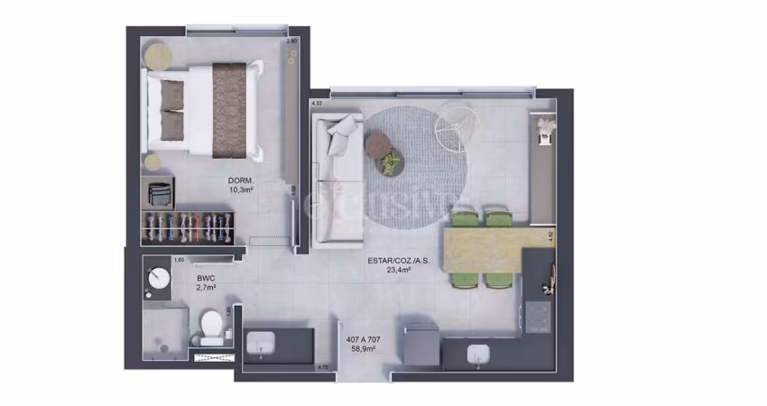 Apartamento com 1 quarto à venda na Avenida Marinheiro Max Schramm, 2701, Jardim Atlântico, Florianópolis