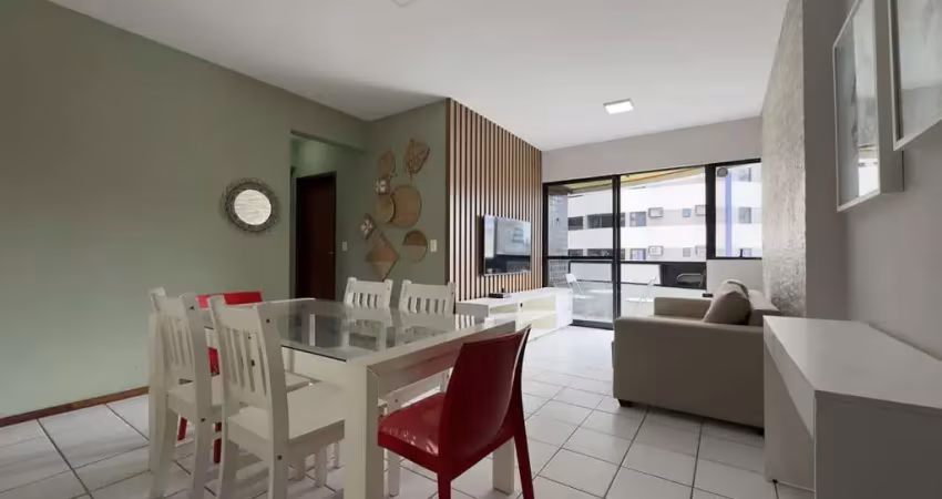 Ponta verde: apartamento mobiliado 3 quartos, 2 vagas – edf. vermont