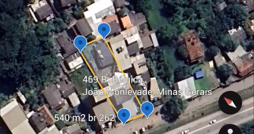 Vende-se área comercial em frente br 262 joão monlevade bairro cruzeiro celeste 540m2 ótima localização