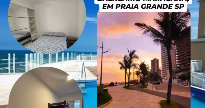 Amplo apto frente total ao mar - balneário maracanã