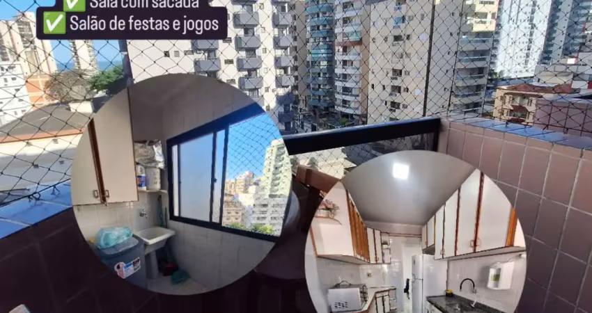 Apto mobiliado 1 dorm / sala c/ sacada, salão de festas