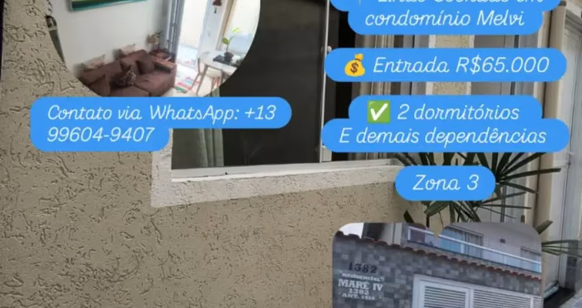 Sobrado em condomínio melvi - venda se por repasse, 2 dorms!