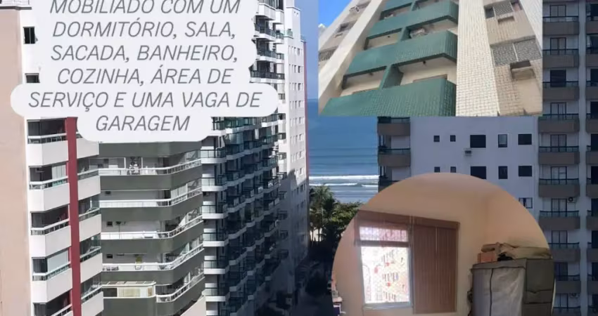 Lindo e amplo apto canto do forte // um dormitorio, sacada e lazer