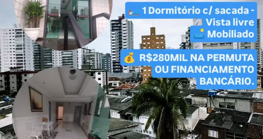 Apto vila tupi mobiliado - sacada vista livre, sala ampla!!