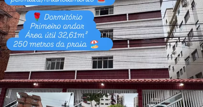 Apto 1 dorm canto do forte! primeiro andar, 1 dorm, 250m da praia!!