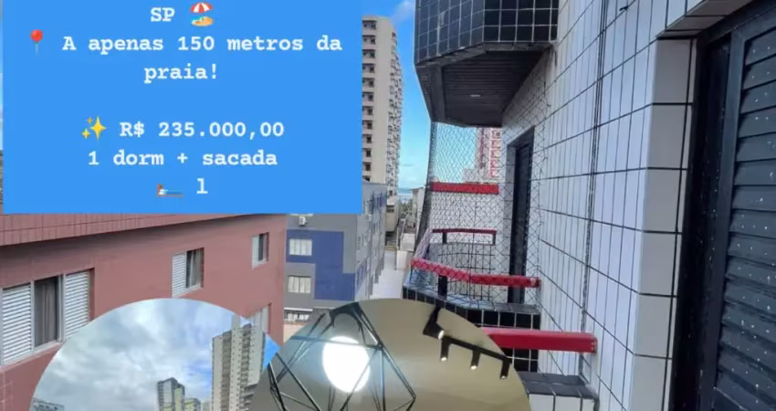 Apto a venda tupi // 150m da praia, terceiro andar + sacada !!