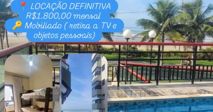 Apto frente mar maracanã pg aligar // 1 dorm, varanda vista mar