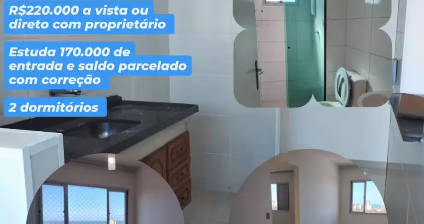 Nova mirim apto 2 dorms + lado praia!! estuda entradas, salão de festas