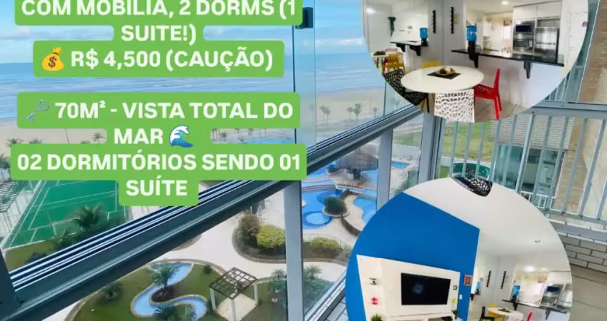 Otima oportunidade para investir na vila mirim // apto locação mobiliado 2 dorms vista mar