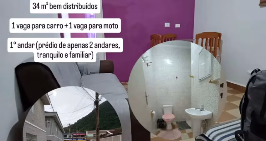 Kitão 500m da praia, duas quadras abaixo da mallet / 1 dorm, 1o andar