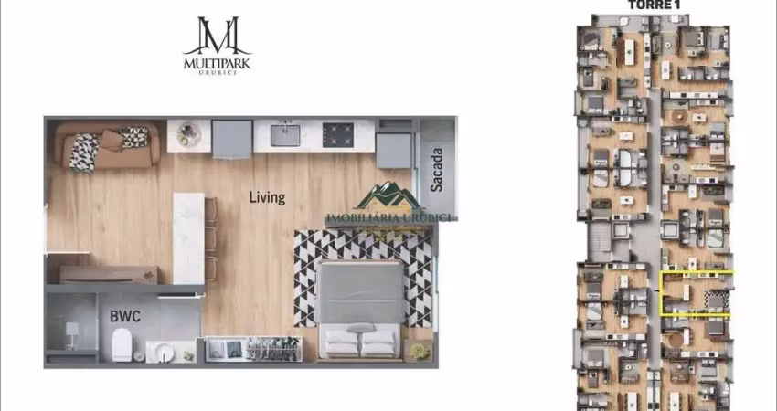 Apartamento com 1 quarto à venda no Centro, Urubici 