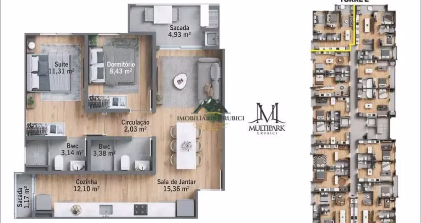 Apartamento com 2 quartos à venda no Centro, Urubici 