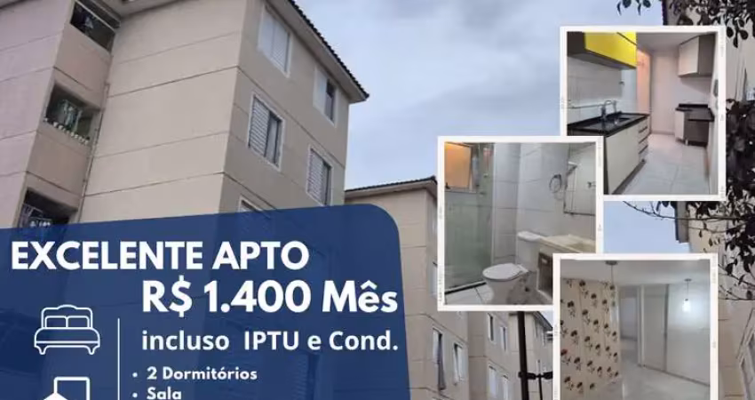 Apartamento para locação em mogi das cruzes, jundiapeba, 2 dormitórios, 1 banheiro, 1 vaga