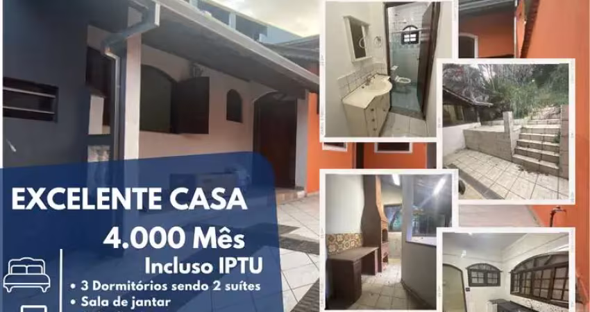 Casa para locação em suzano, jardim dona benta, 3 dormitórios, 2 suítes, 4 banheiros, 4 vagas