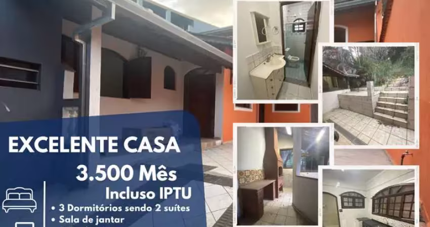 Casa para locação em suzano, jardim dona benta, 3 dormitórios, 2 suítes, 4 banheiros, 4 vagas
