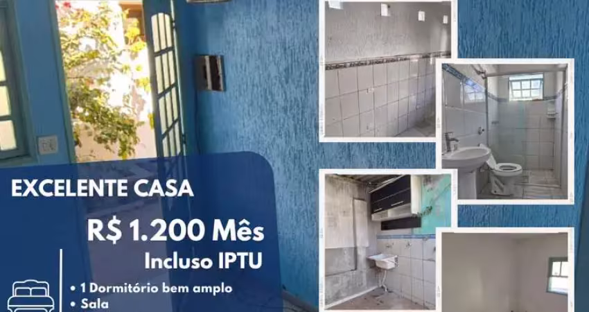 Casa para locação em são paulo, parque das paineiras, 1 dormitório, 1 banheiro