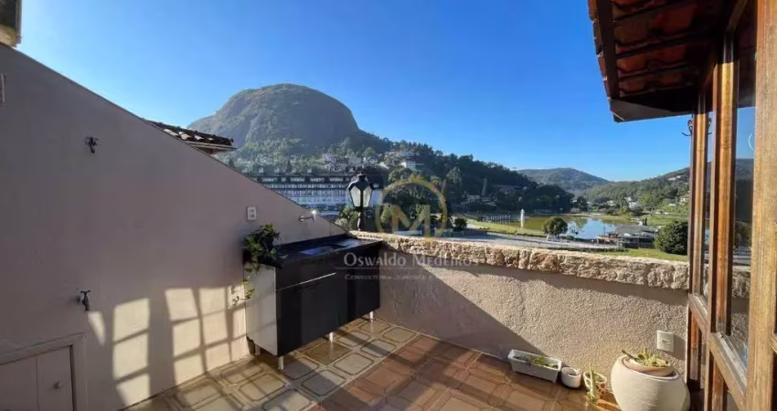 Cobertura com 3 dormitórios à venda, 146 m² por r$ 690.000 - quitandinha - petrópolis/rj