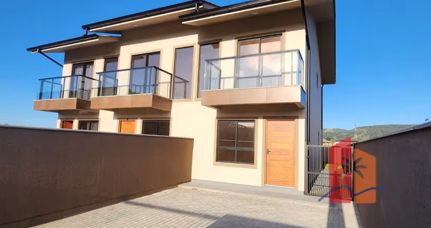 Casa geminada nova financiável  79m² à venda – centro, paulo lopes/sc