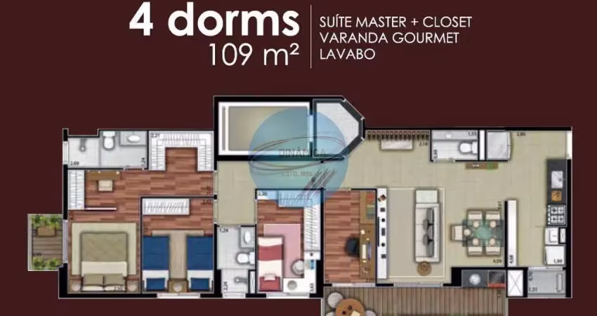 Bellini, seu apartamento 109m² a melhor vista de alphaville