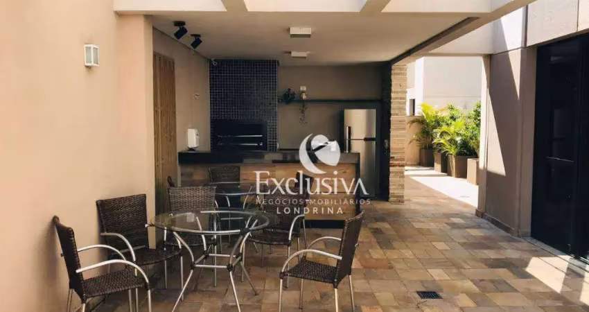 Apartamento com 3 quartos  à venda, 65 m² - edifício aqua brasil residencial e resort - londrina/pr