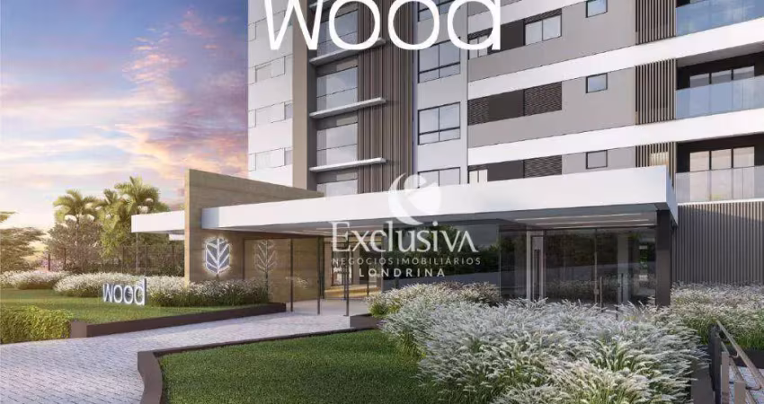 Apartamento com 1 suíte e 1 dormitório à venda, 62 m²  - edifício wood, terra bonita - londrina/pr