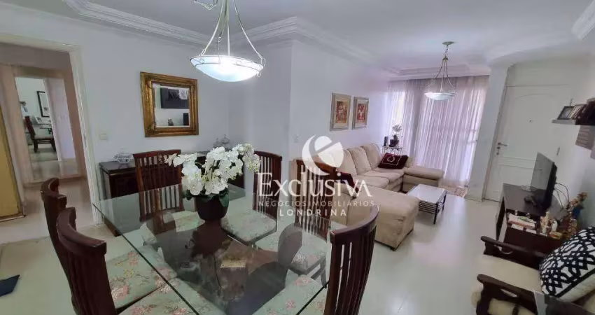 Apartamento com 3 quartos  à venda, 101 m² - higienópolis - londrina/pr