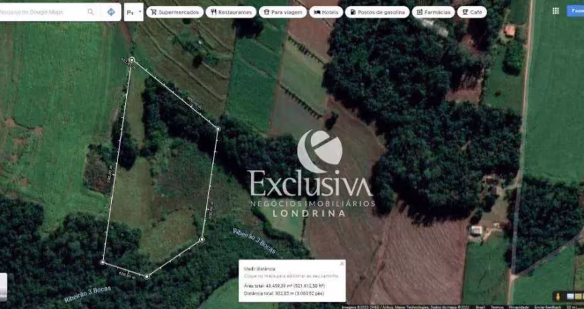 Área à venda, 48400 m² - distrito espírito santo - londrina/pr
